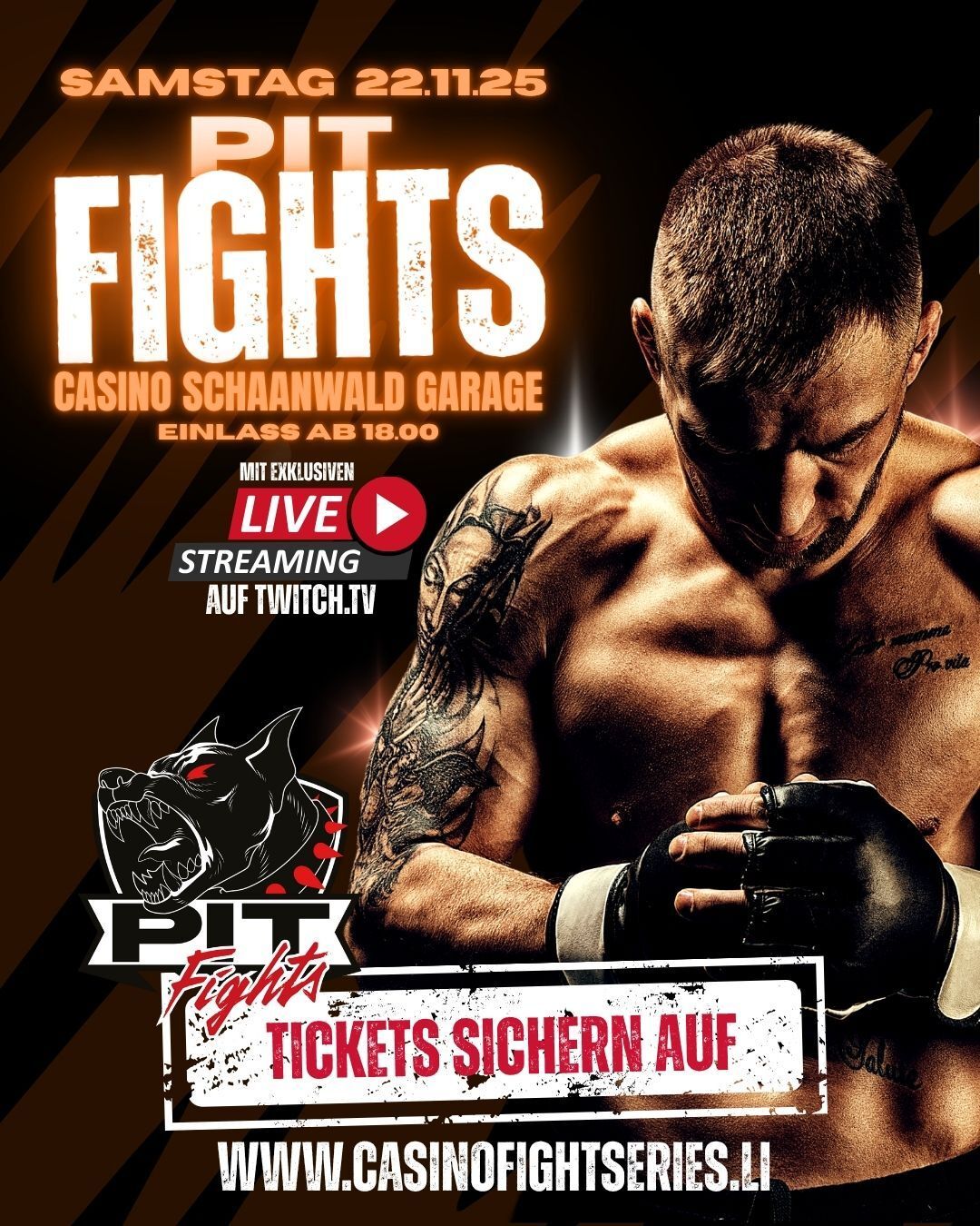 🔥 PIT FIGHTS – THE FINAL ROUND 2025 🔥

Am Samstag, 22. November bebt die Garage vom Casino Schaanwald zum letzten Mal in...